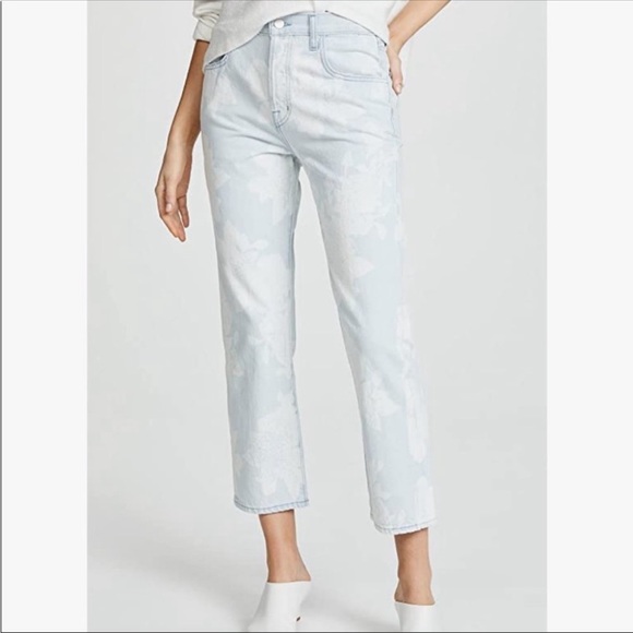 J Brand Wynn’s Floral cropped straight jean - Picture 1 of 12